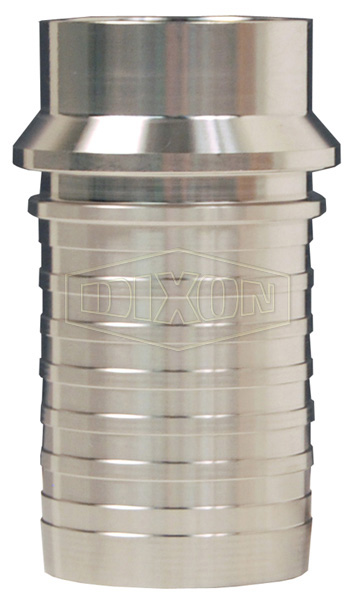 Dixon® Sanitary Style Crimp Stem Tube Weld End x Hose Shank